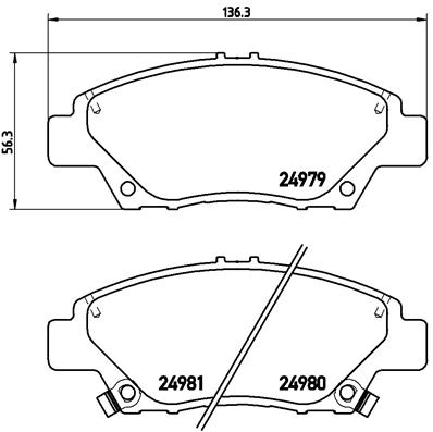 Set placute frana,frana disc P 28 050 BREMBO