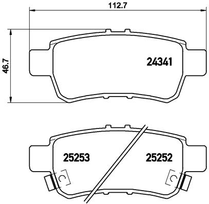 set placute frana,frana disc P 28 062 BREMBO