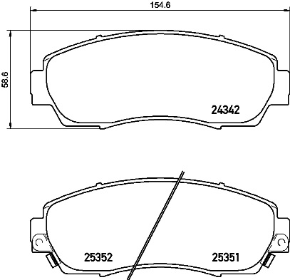 Set placute frana,frana disc P 28 068 BREMBO