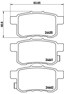 Set placute frana,frana disc P 28 072 BREMBO