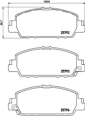 Set placute frana,frana disc P 28 077 BREMBO