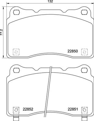 set placute frana,frana disc P 28 099 BREMBO