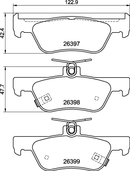 Set placute frana,frana disc P 28 110 BREMBO