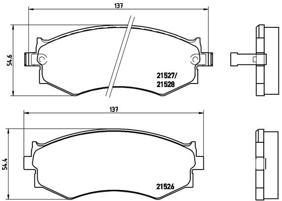 set placute frana,frana disc P 30 002 BREMBO