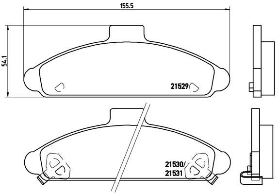 set placute frana,frana disc P 30 004 BREMBO