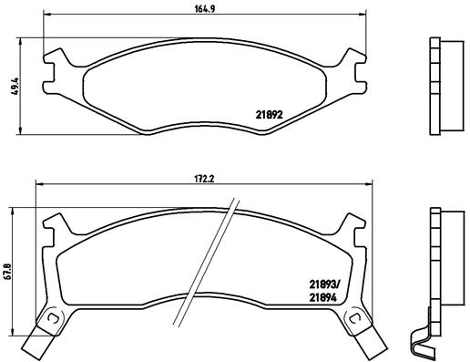 set placute frana,frana disc P 30 006 BREMBO