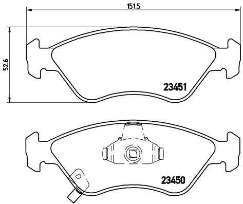 set placute frana,frana disc P 30 007 BREMBO
