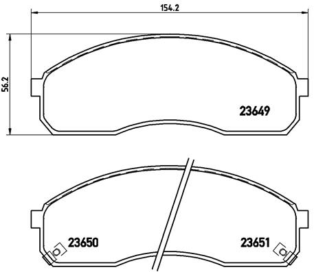 set placute frana,frana disc P 30 012 BREMBO
