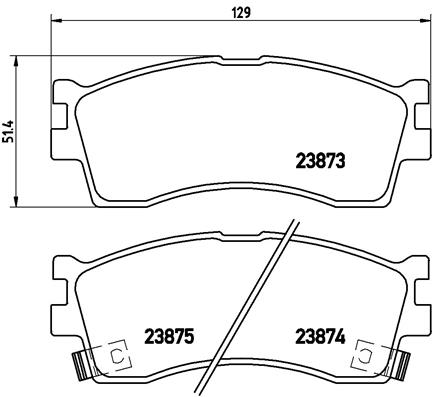 set placute frana,frana disc P 30 016 BREMBO