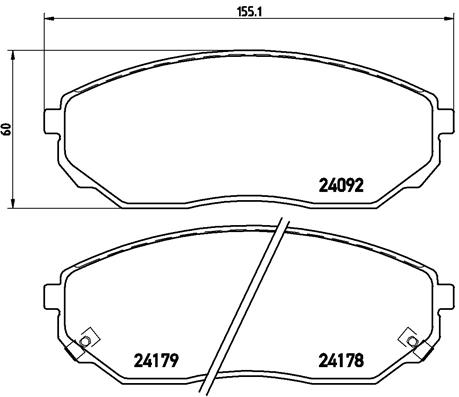 set placute frana,frana disc P 30 019 BREMBO