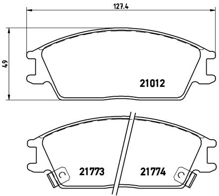 Set placute frana,frana disc P 30 024 BREMBO