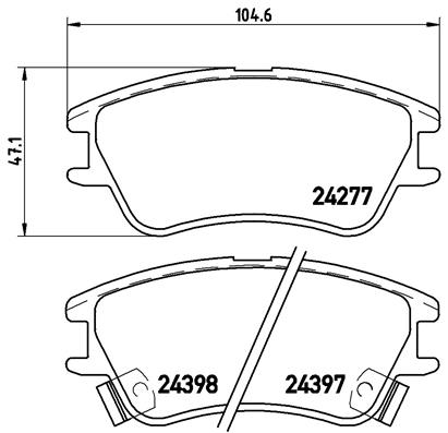 set placute frana,frana disc P 30 027 BREMBO