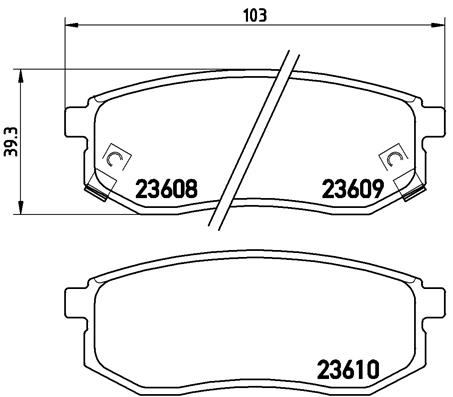 set placute frana,frana disc P 30 030 BREMBO