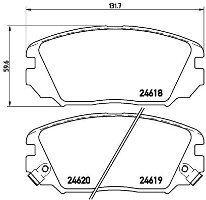 set placute frana,frana disc P 30 031 BREMBO