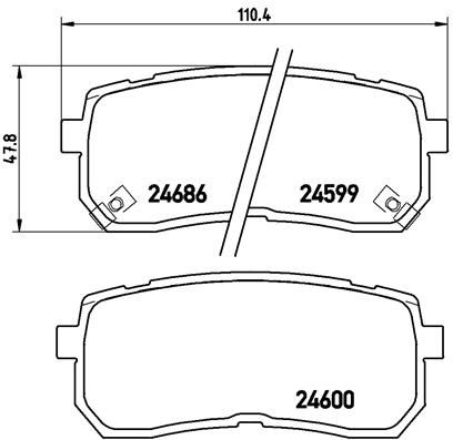 Set placute frana,frana disc P 30 035 BREMBO