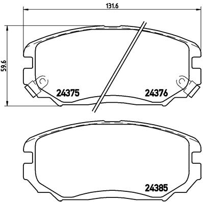 set placute frana,frana disc P 30 038 BREMBO