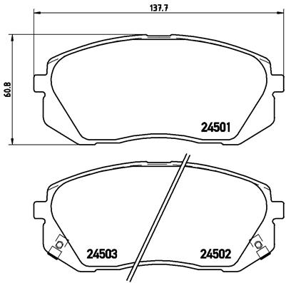 Set placute frana,frana disc P 30 039 BREMBO