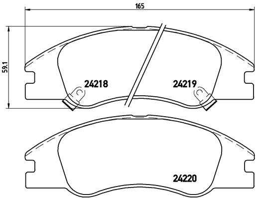 Set placute frana,frana disc P 30 042 BREMBO