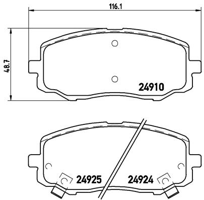 Set placute frana,frana disc P 30 045 BREMBO