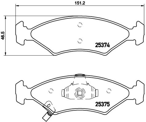 set placute frana,frana disc P 30 062 BREMBO