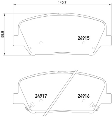 Set placute frana,frana disc P 30 065 BREMBO