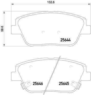 set placute frana,frana disc P 30 066 BREMBO