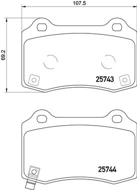 set placute frana,frana disc P 30 074 BREMBO