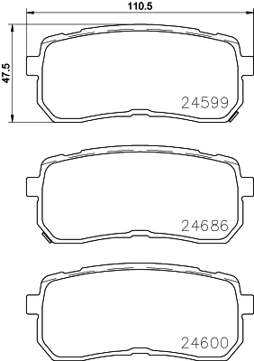 Set placute frana,frana disc P 30 080 BREMBO