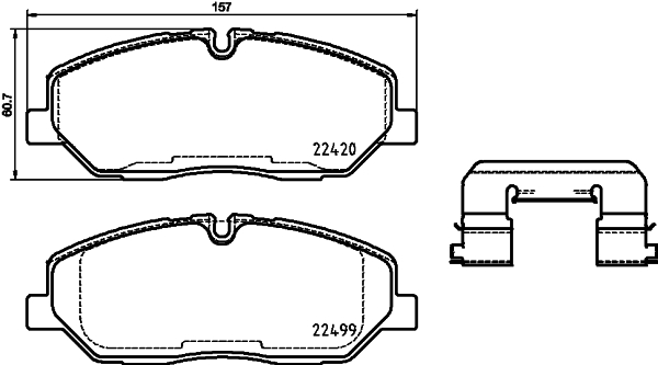 set placute frana,frana disc P 30 084 BREMBO