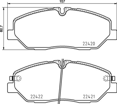 set placute frana,frana disc P 30 090 BREMBO