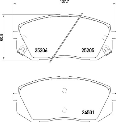 set placute frana,frana disc P 30 093 BREMBO