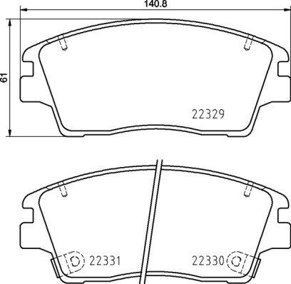 set placute frana,frana disc P 30 096 BREMBO