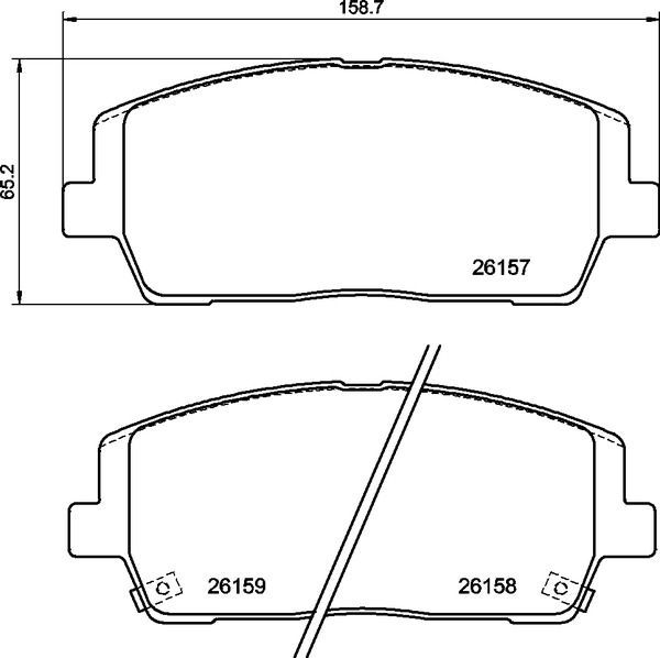 set placute frana,frana disc P 30 116 BREMBO