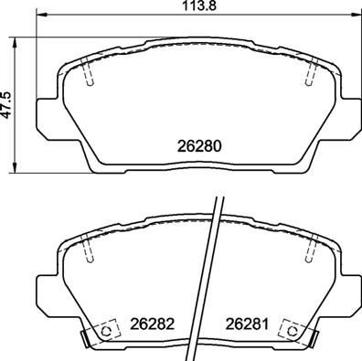 Set placute frana,frana disc P 30 125 BREMBO