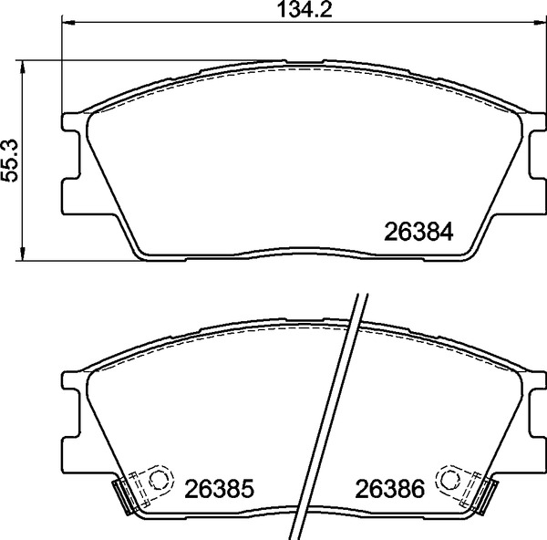 set placute frana,frana disc P 30 126 BREMBO