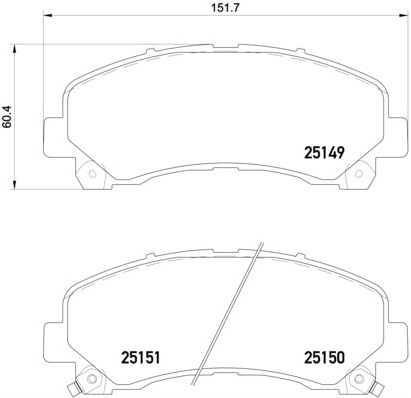 Set placute frana,frana disc P 34 007 BREMBO