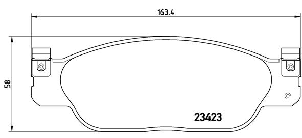 set placute frana,frana disc P 36 012 BREMBO