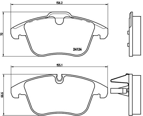 Set placute frana,frana disc P 36 022 BREMBO