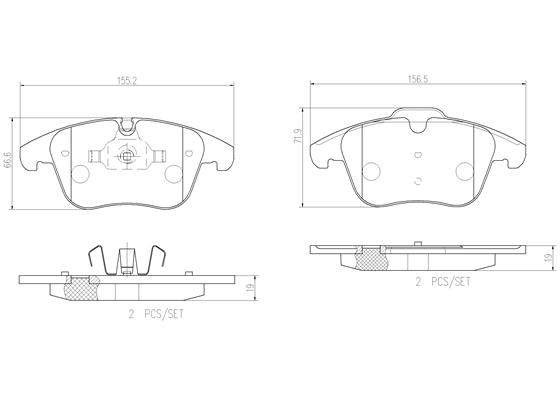 Set placute frana,frana disc P36022N BREMBO