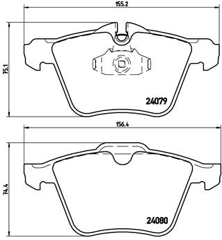 Set placute frana,frana disc P 36 027 BREMBO