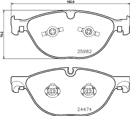 Set placute frana,frana disc P 36 029 BREMBO