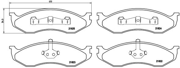 set placute frana,frana disc P 37 004 BREMBO
