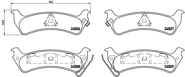 set placute frana,frana disc P 37 012 BREMBO