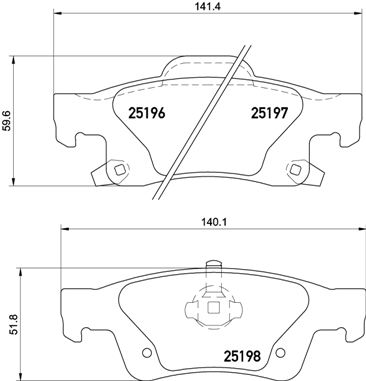 Set placute frana,frana disc P 37 016 BREMBO