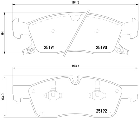 Set placute frana,frana disc P 37 017 BREMBO