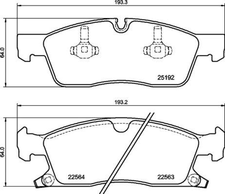 set placute frana,frana disc P 37 027 BREMBO