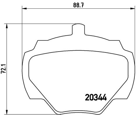 Set placute frana,frana disc P 44 001 BREMBO