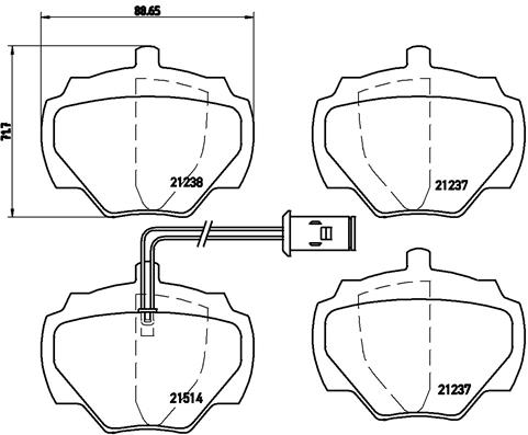 Set placute frana,frana disc P 44 003 BREMBO