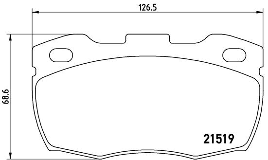 set placute frana,frana disc P 44 005 BREMBO