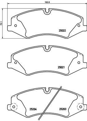 Set placute frana,frana disc P 44 022 BREMBO